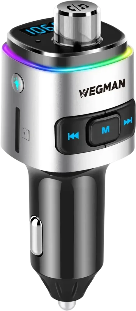 Wegman Bluetooth FM transmitter Zilver